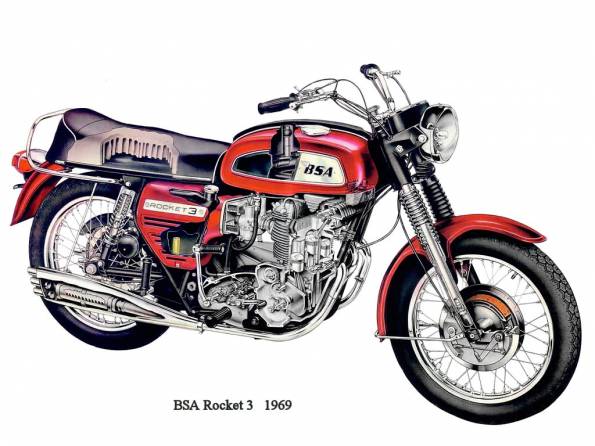 BSA Rocket3 1969 ghosted