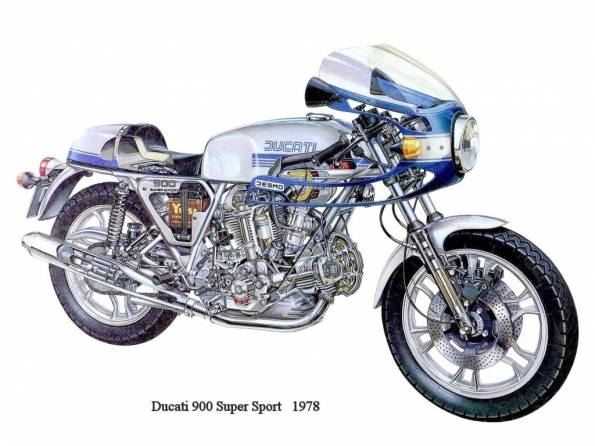 Ducati 900SS 1978 ghosted