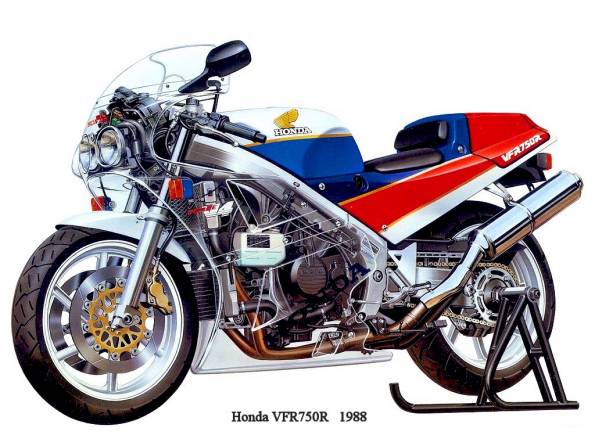 Honda VFR750R 1988 ghosted